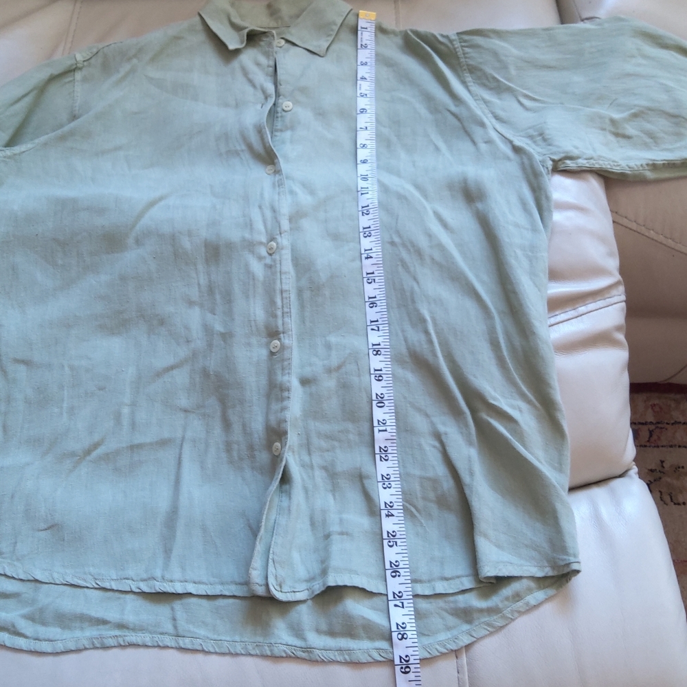 120% Lino green linen shirt EU size 42 - Picture 9 of 10
